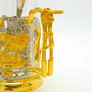 Латунный подстаканник «МЧС» — оригинальный подарок — фотография 4