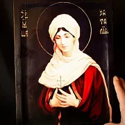 Подарочная икона деревянная "Святая Наталья" — фотография 5