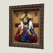 Спас Добрый Пастырь резная икона из дерева — красивый подарок — фотография 3