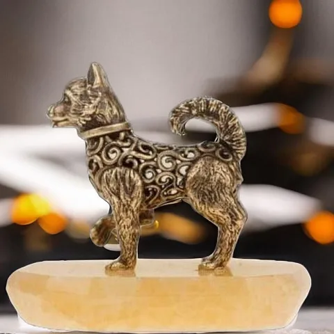 На память: Бронзовая фигурка «Ажурная собака» на ониксе