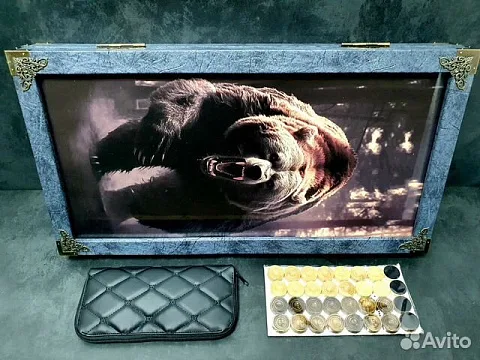 Нарды под стеклом «Хозяин тайги» — необычный подарок