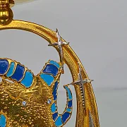 Подсвечник «Козерог» с эмалью и фианитом — оригинальный подарок — фотография 2