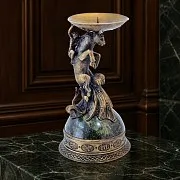 Подсвечник «Телец» из бронзы и змеевика — необычный подарок — фотография 1