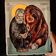 Подарочная икона " Серафим Саровский" 36*30 см — фотография 1