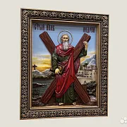 Святой Апостол Андрей икона резная из дерева — необычный подарок — фотография 2