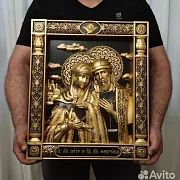 Подарочная резная Икона Петр и Феврония — фотография 3