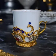 Кофейная чашка "Павлин" — необычный подарок — фотография 1