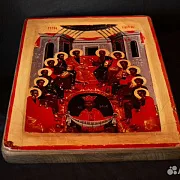На память: Икона деревянная "Сошествие Святого Духа" — фотография 3