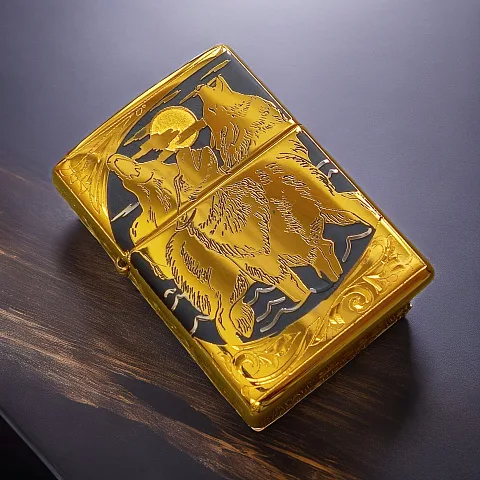 Зажигалка Zippo оригинал "Волки" в подарок
