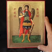 Икона Св. Архангела Михаила. 21*17 см — оригинальный подарок — фотография 1