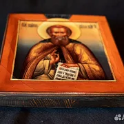 Деревянная икона "Св. Сергий Радонежский." — красивый подарок — фотография 2