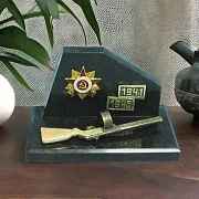 Сувенир «Орден» из бронзы и натурального камня — красивый подарок — фотография 1