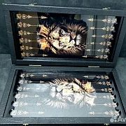 Нарды под стеклом «Львиное сердце» — красивый подарок — фотография 5