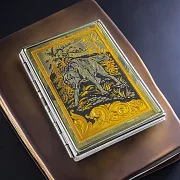 Подарочный портсигар "Волк" /на 9 сигарет/ № 2. Златоуст — фотография 1