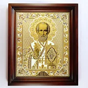 Икона Николая Чудотворца /в киоте/ №2. Златоуст — красивый подарок — фотография 2