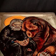 Подарочная икона " Серафим Саровский" 36*30 см — фотография 6