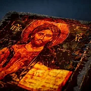 Икона "Христос Вседержитель" дерево, ручная работа — красивый подарок — фотография 8