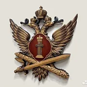 Герб ФСИН, резной из бука, 52×48 см — необычный подарок — фотография 3
